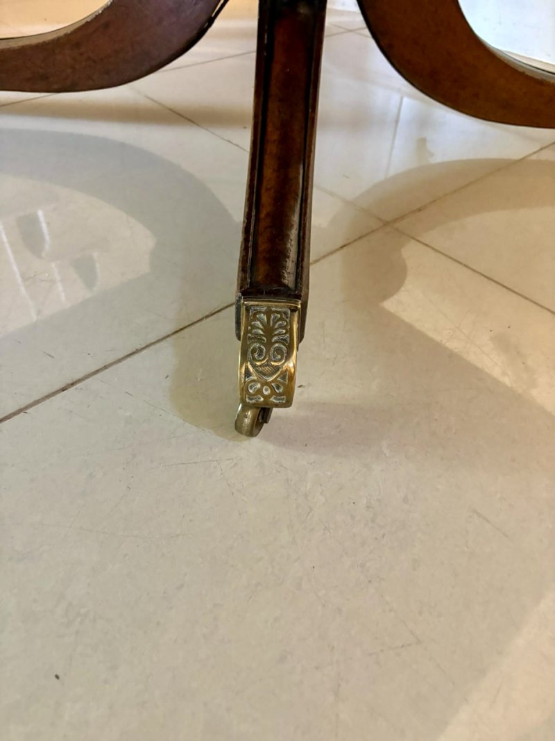 Outstanding Quality 16 Seater Antique George III Figured Mahogany Two Pilar Dining Table - Image 11